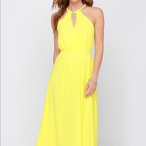 Lulus LIGHT OF MY LIFE YELLOW MAXI DRES